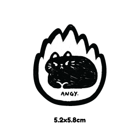 Angy cat die-cut sticker