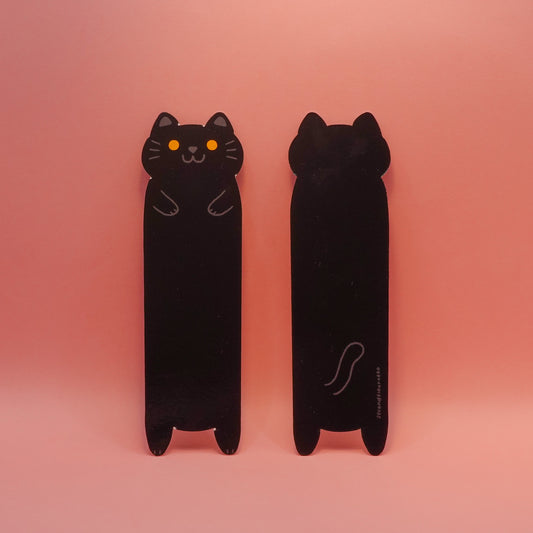 Long cats die-cut bookmark