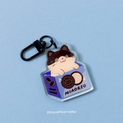 Cats in boxes keychain