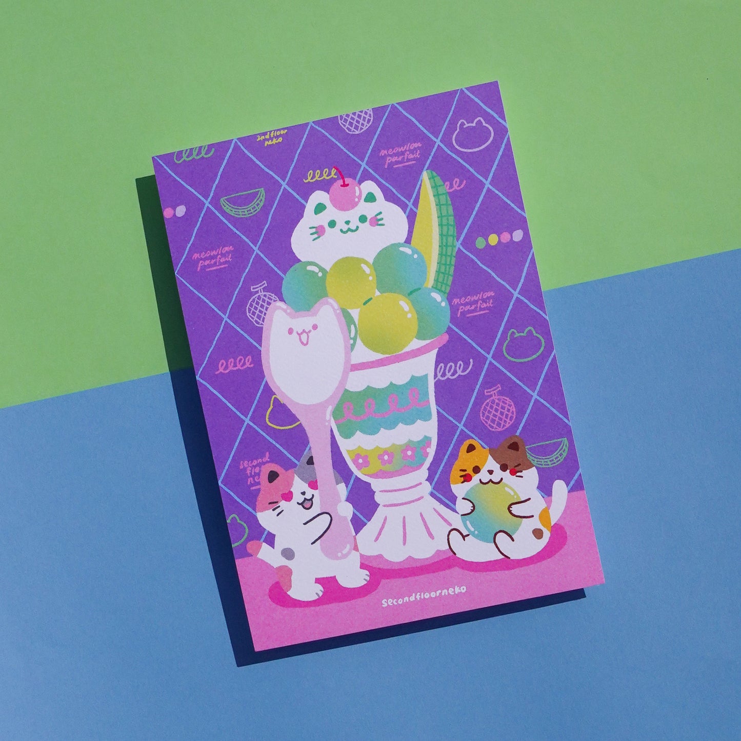 Meowlon parfait print