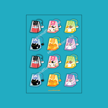 Kittea transparent sticker sheet