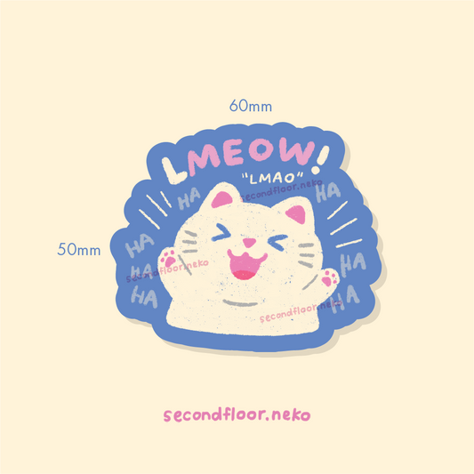 LMEOW die cut sticker