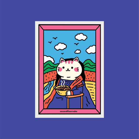 Meowna Lisa A4 print