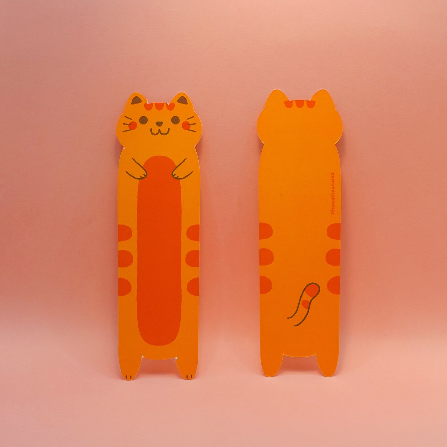 Long cats die-cut bookmark