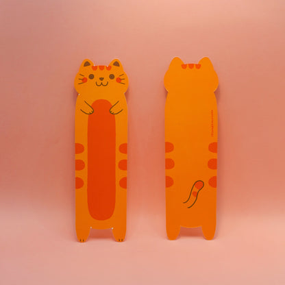 Long cats die-cut bookmark