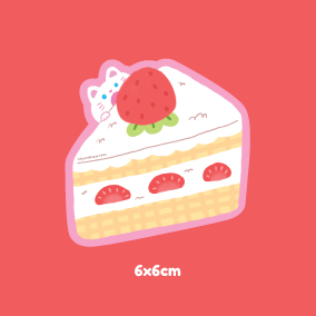 Shortcake cat die-cut sticker