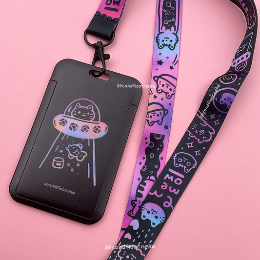 Space cats lanyard