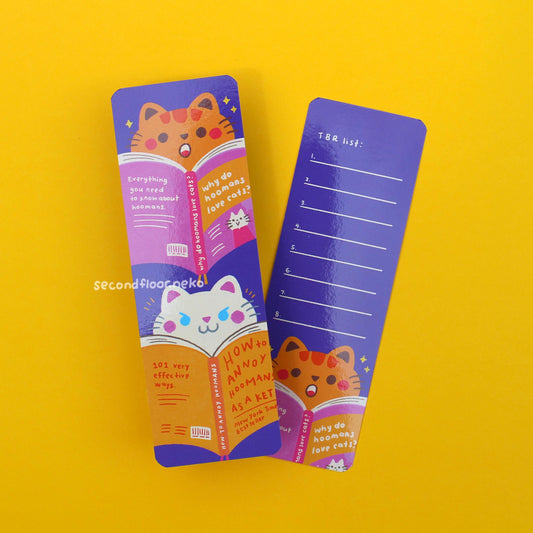 Reading cats bookmark